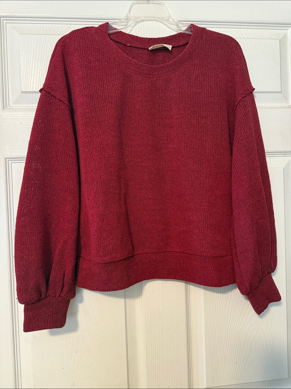 Cozy Women's Burgundy Knit Sweater